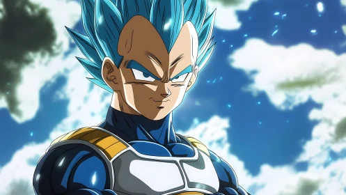 Anime character portrait in dynamic cel-shaded rendering.