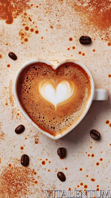 Love in Every Cup: Heart-Shaped Latte Art.
