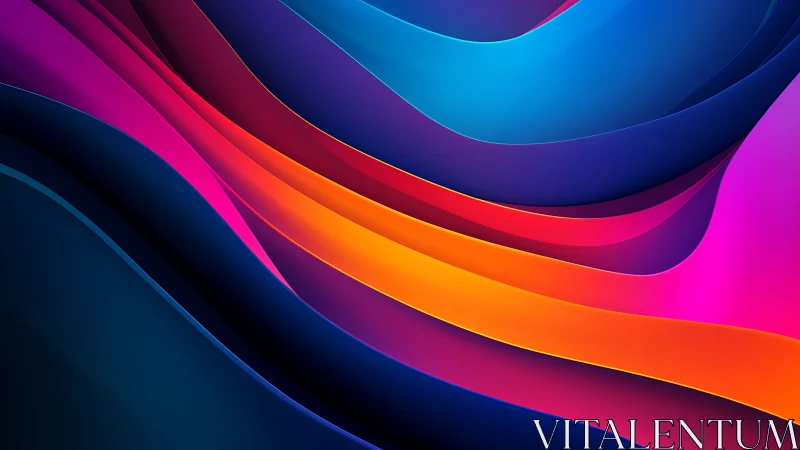 Layered multicolor abstract curves with gradient lighting.