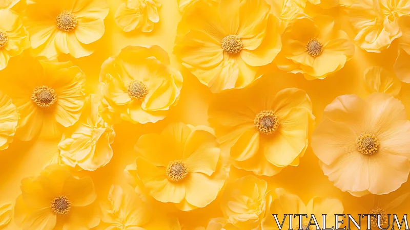 Chromatic Daisy Composition with Radial Petal Structure.