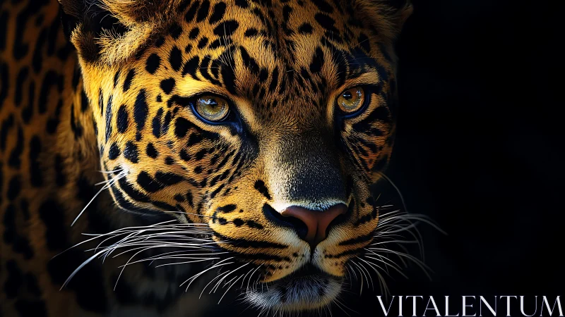 Golden Gaze: Leopard's Luminous Portal.
