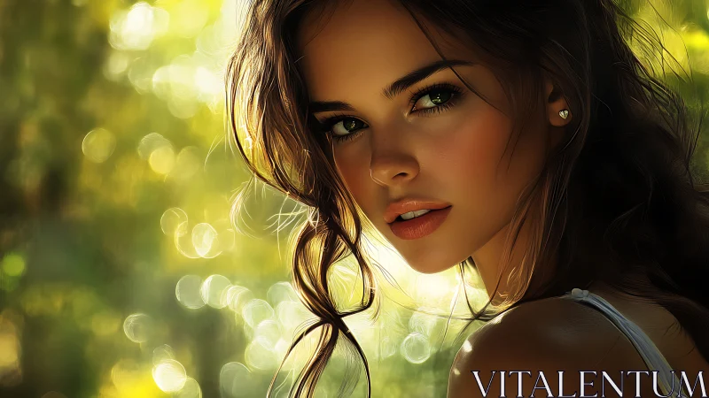 Soft sunlight portrait with a quiet, thoughtful gaze.