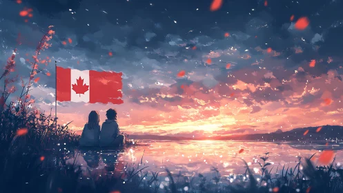 Maple Dreams Glowing Against Burning Skies