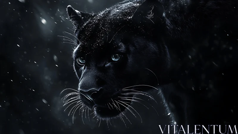 Obsidian Gaze: Where Crystalline Wonder Meets Feline Intensity