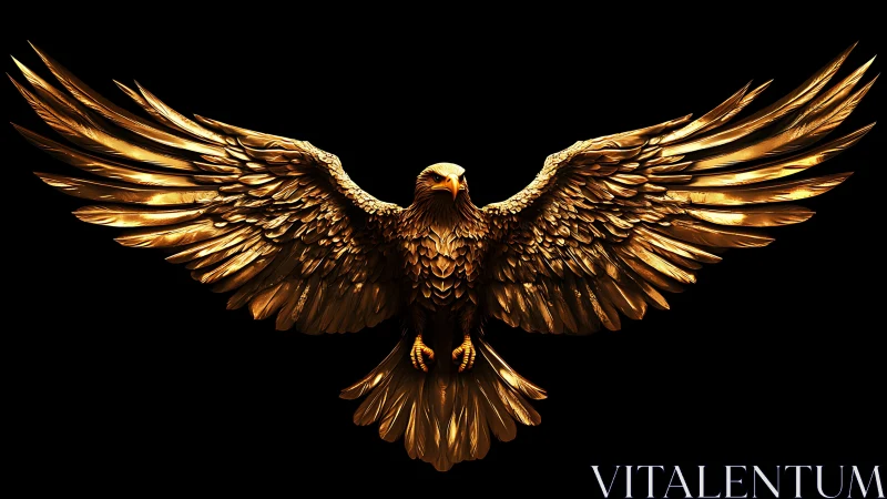 Majestic golden eagle with outstretched wings in dramatic style.