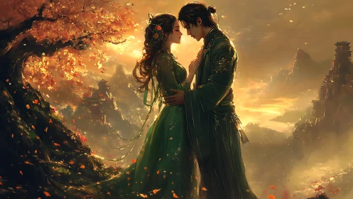 Star-Crossed Reunion: Two Souls Embrace Before Burning Kingdoms