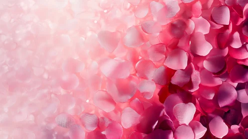 Pink Rose Petals Gradient Background