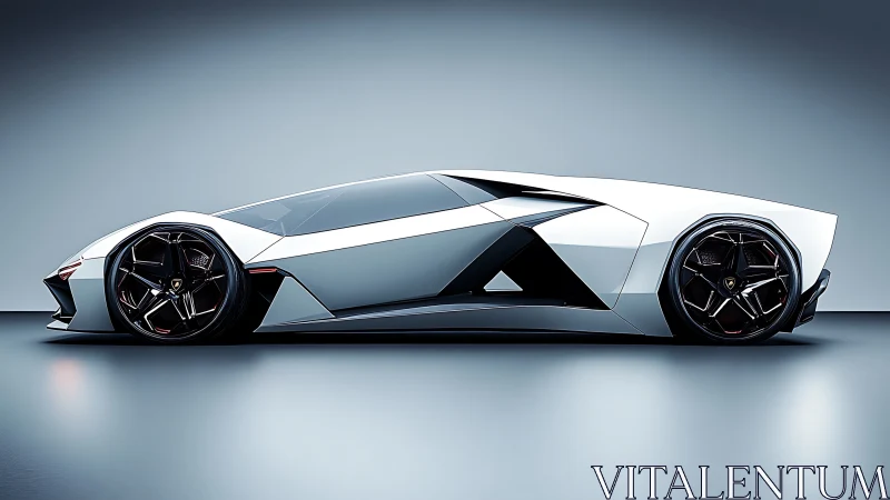 Low-profile polygonal hypercar with aggressive aerodynamic shell.