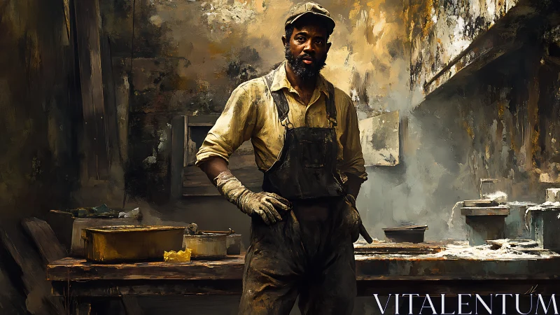 Stoic craftsman lets golden dust hang in the heavy air