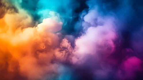 Dreamy clouds of color drift through a soft glowing haze