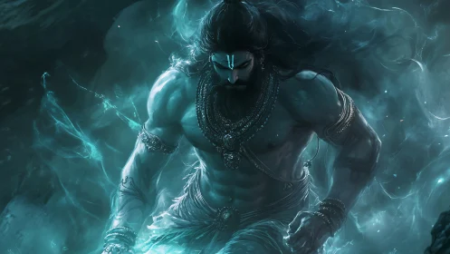 Mythic warrior strides through ethereal stormlight power.