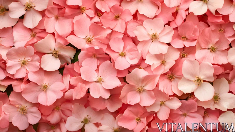 Layered Floral Composition: Pink Blooms in Textural Abundance.
