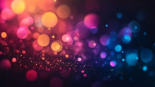 Vibrant bokeh lights with colorful abstract background design.