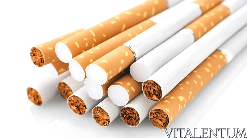 Cylindrical cigarette array under high-key optical isolation.