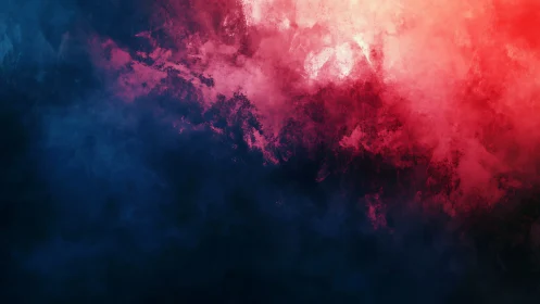 Digital painting gradient cloudscape with deep duotone field.