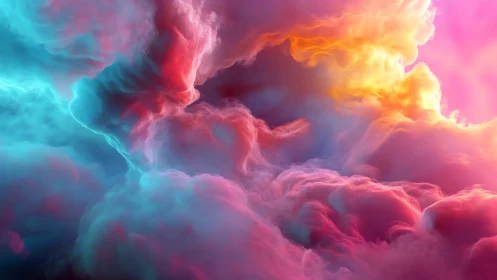 Nebulous colors collide as sunrise blooms inside a cloud