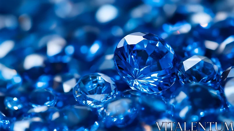 Sapphire sparks tumble through a sea of glittering blue facets