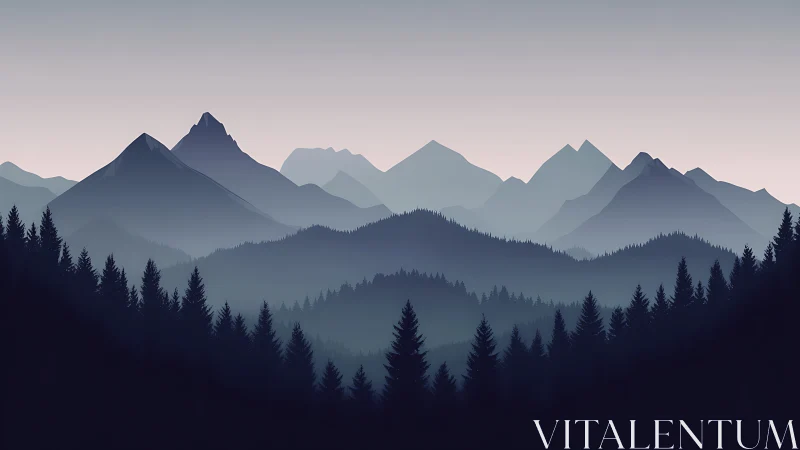 Whispering pinewaves under misty mountain stairways.