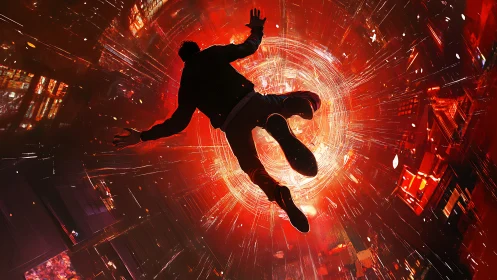 Urban freefall into a blazing neon wormhole of light and speed.