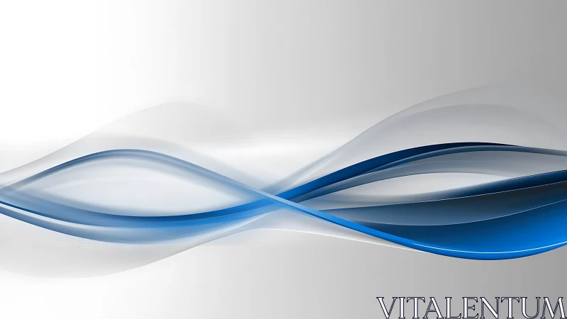 Gentle blue waves glide across a calm silver horizon