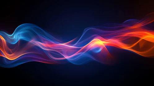 Luminous Waves of Color Dancing Through Darkness.