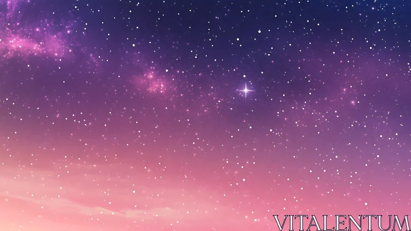 Star field gradients shift from pink horizon to deep violet