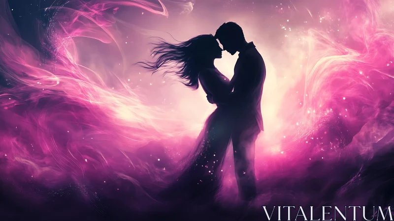 Two Hearts Glowing Together in Magical Light.