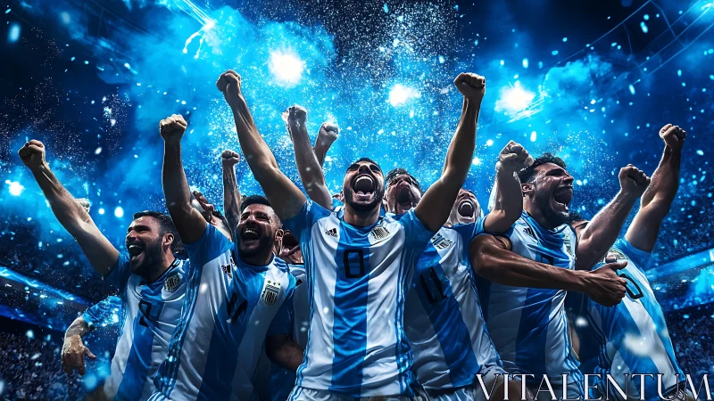Argentina football team celebrates intense stadium victory