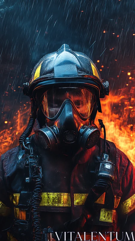 Firefighter in Intense Inferno.