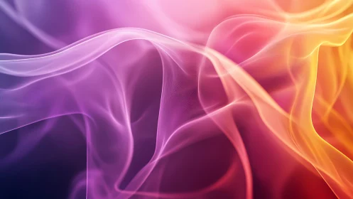 Color gradient abstract waves in soft layered ribbons.