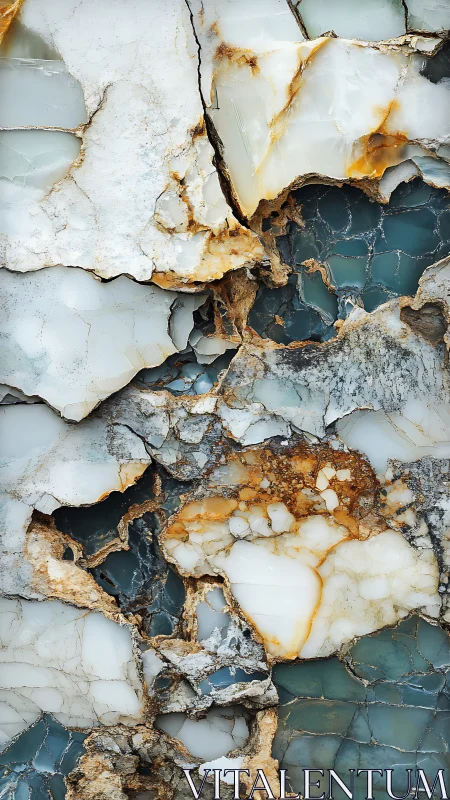 Onyx fracture patterns reveal teal veins and rust edges.