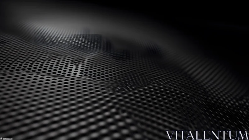 Abstract metallic perforated surface with dark gradient lighting.