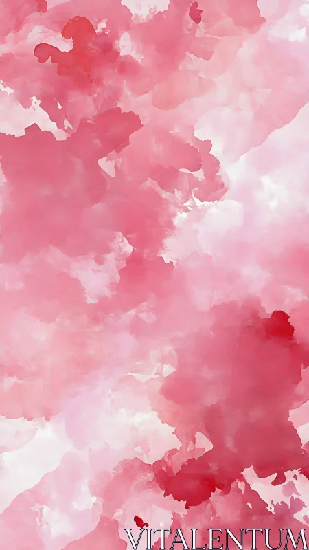 Chromatic diffusion of layered pink watercolor cloud fields.