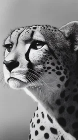 Cheetah portrait captures quiet strength in monochrome detail