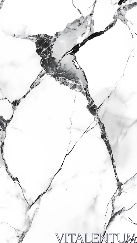 White marble texture reveals bold black veining drama