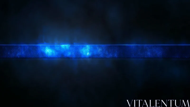 Luminous blue energy band cutting through cosmic darkness.