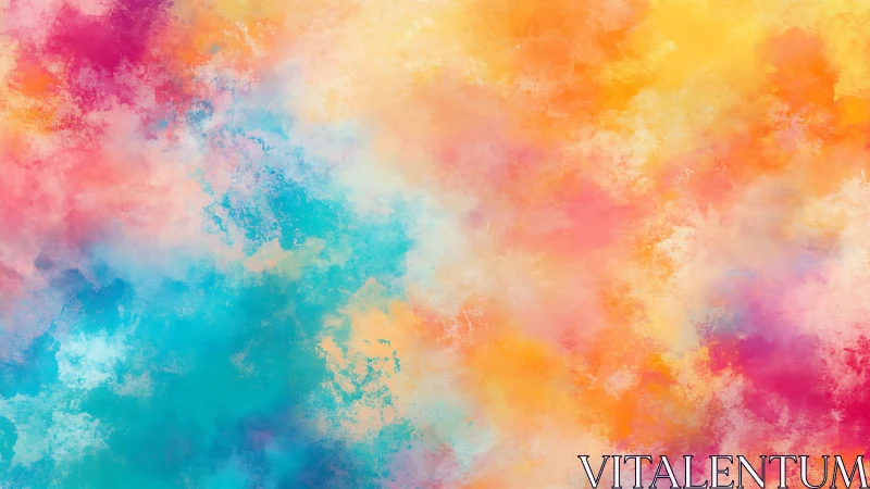 Soft rainbow daydream clouds in a cozy sunset haze.