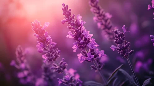 Lavender Dreams: Ethereal Spires in Twilight Glow.