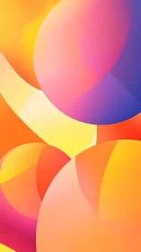 Soft sunrise spheres in a glowing citrus daydream.