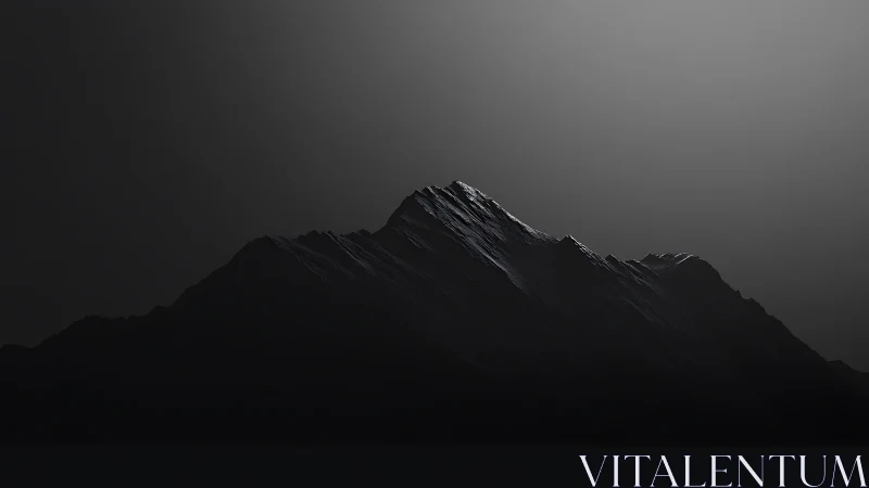 Quiet moonlit mountain ridge wrapped in gentle silver glow.