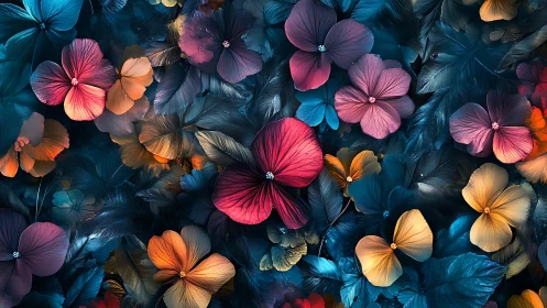 Luminous Blooms in Deep Twilight.