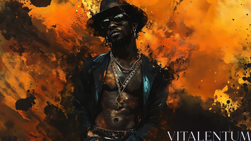 Smoldering swagger walks through a storm of liquid fire