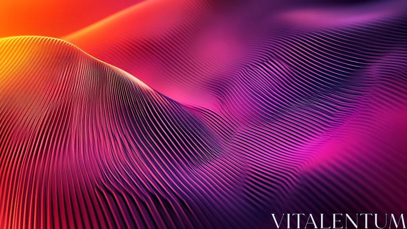 Flowing neon waves over softly glowing digital dunes.