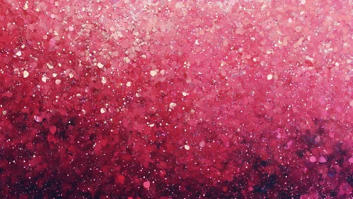 Pink and red glitter bokeh background with soft gradients.
