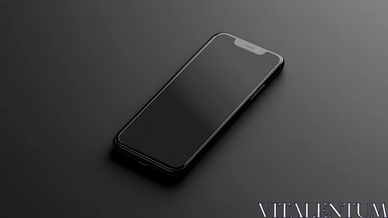 Midnight Device Tilted on Shadowed Plane Breathes Modern Minimalism