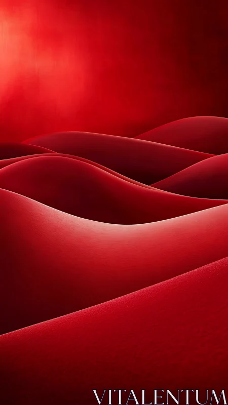 Velvet Ember Dunes Rolling Through a Scarlet Quiet Evening.