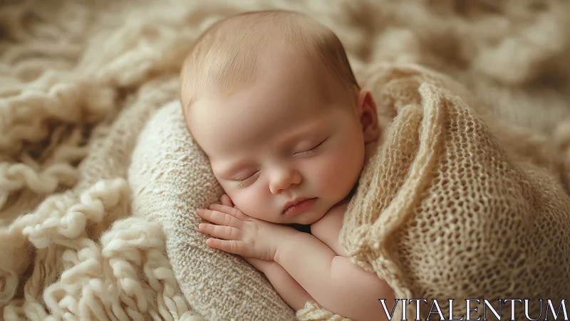 Slumber's Sweet Embrace: Newborn Nestled in Cozy Comfort.