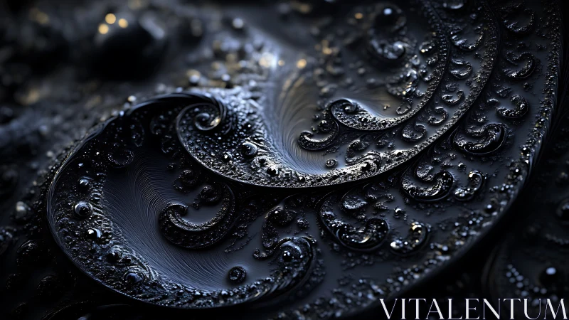 Nocturne fractal tides swirl across liquid obsidian dreams.