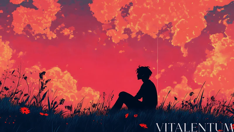 Twilight thoughts beneath a blazing cotton candy sky.