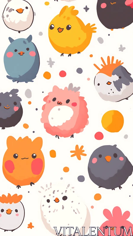 Plump Pudgy Birds: A Rainbow Flock of Joy.